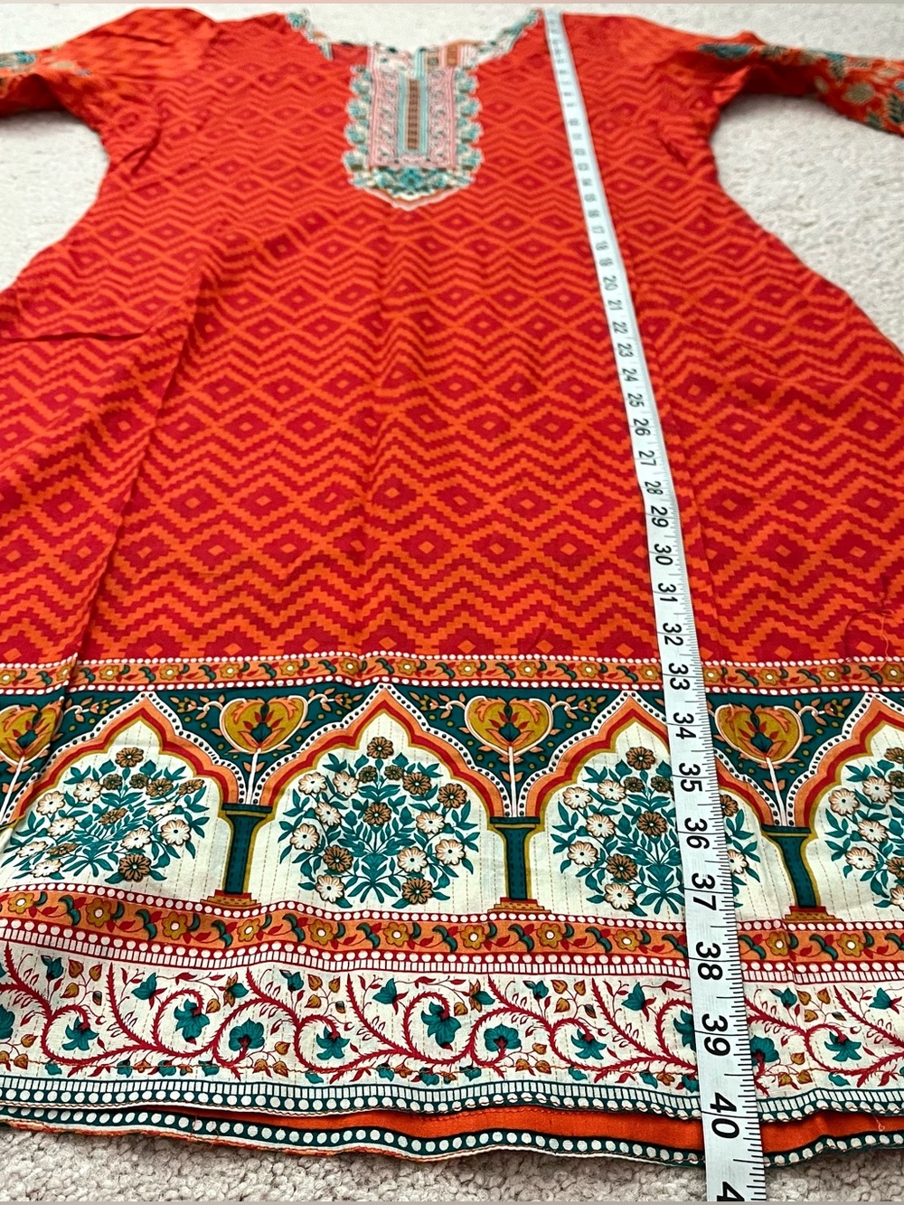 NEW Floral Print Lawn Shalwar Kameez - Picture 12 of 12